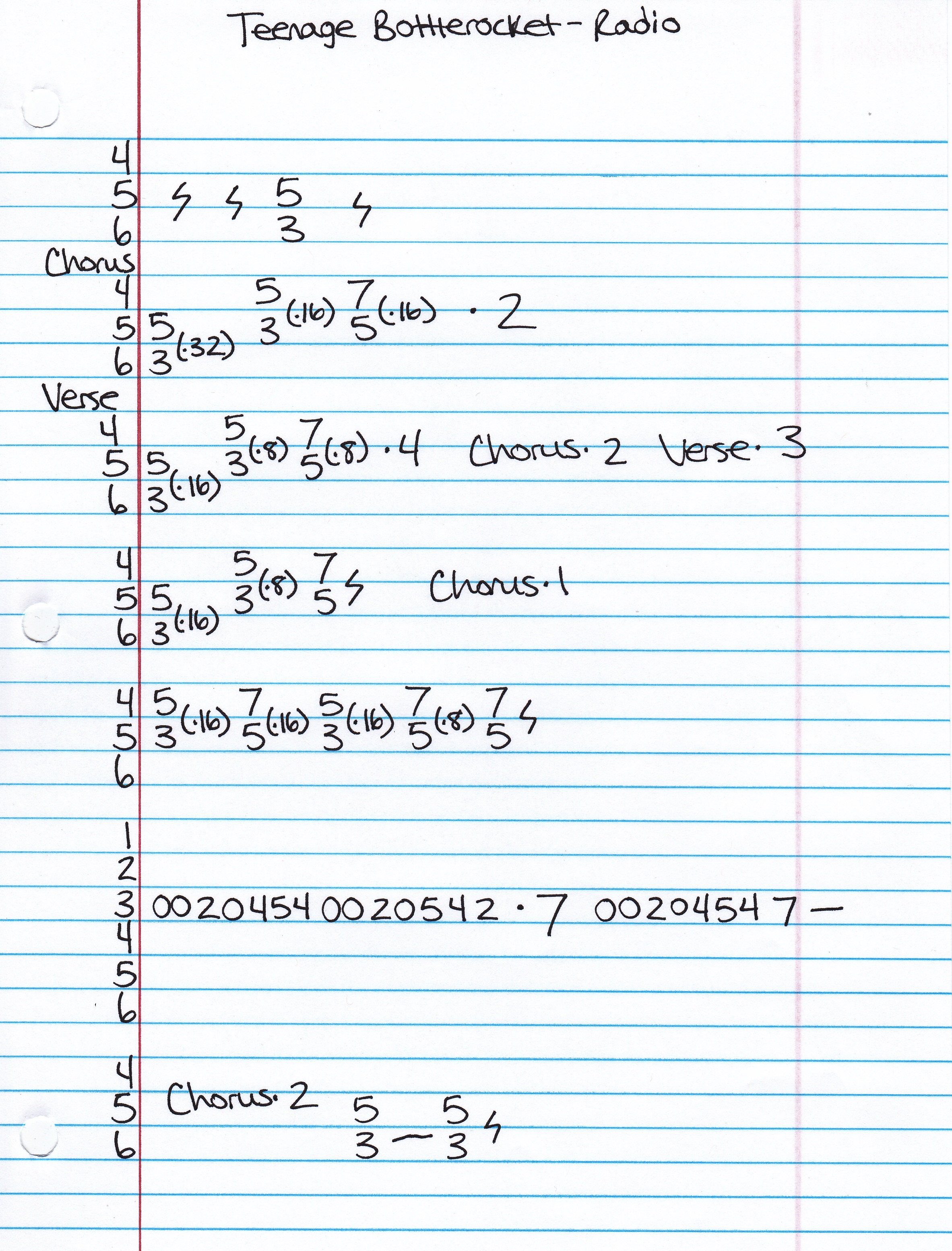 High quality guitar tab for Radio by Teenage Bottlerocket off of the album Total. ***Complete and accurate guitar tab!***